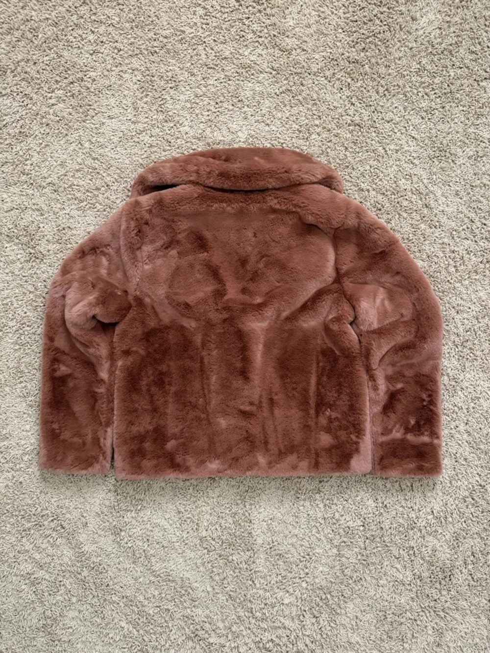 Abercrombie & Fitch Women’s Size Medium Brown Fur Soft Teddy Coat Winter Jacket - Picture 4 of 4